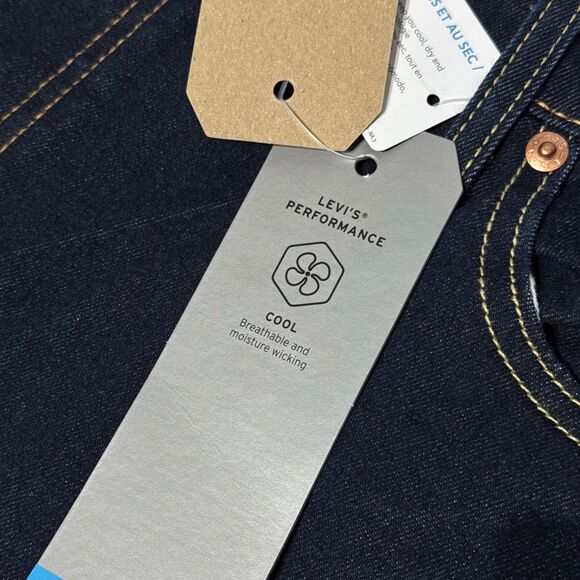 NWT $69.50 Levi's 511 Performance Coolmax Dark Wash Stretch Jeans Men Size 42x32 - Picture 9 of 11